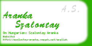 aranka szalontay business card